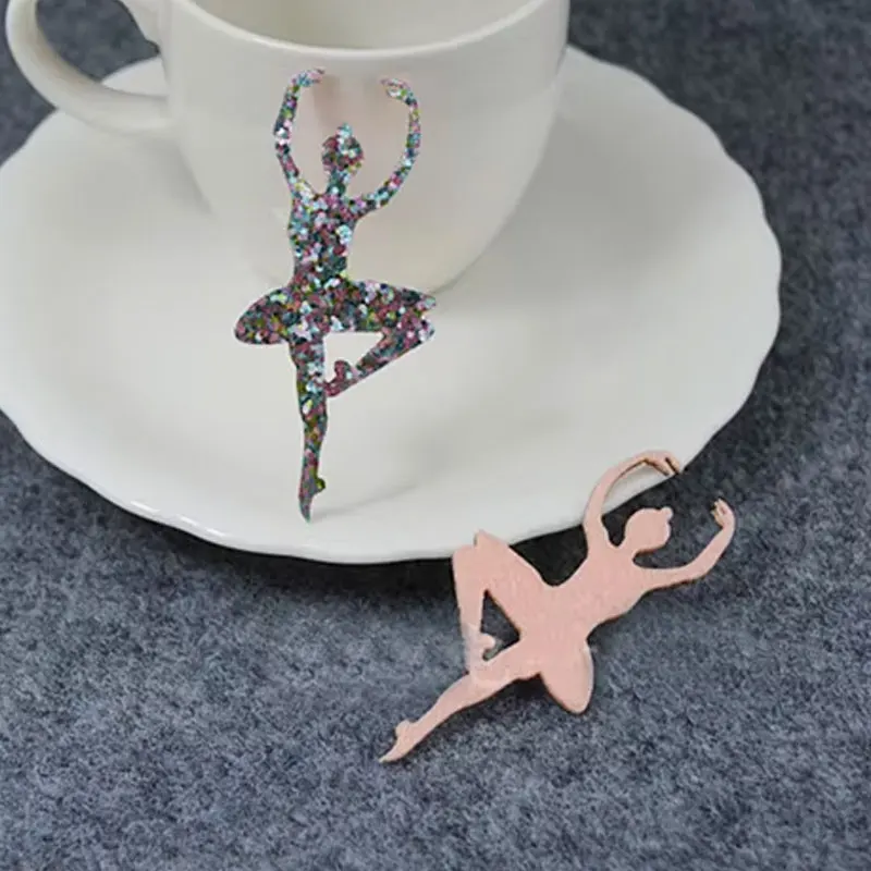 20pcs/lot 3.5x7.5cm ballet girls Appliques For children hair accessories and DIY Kid patches