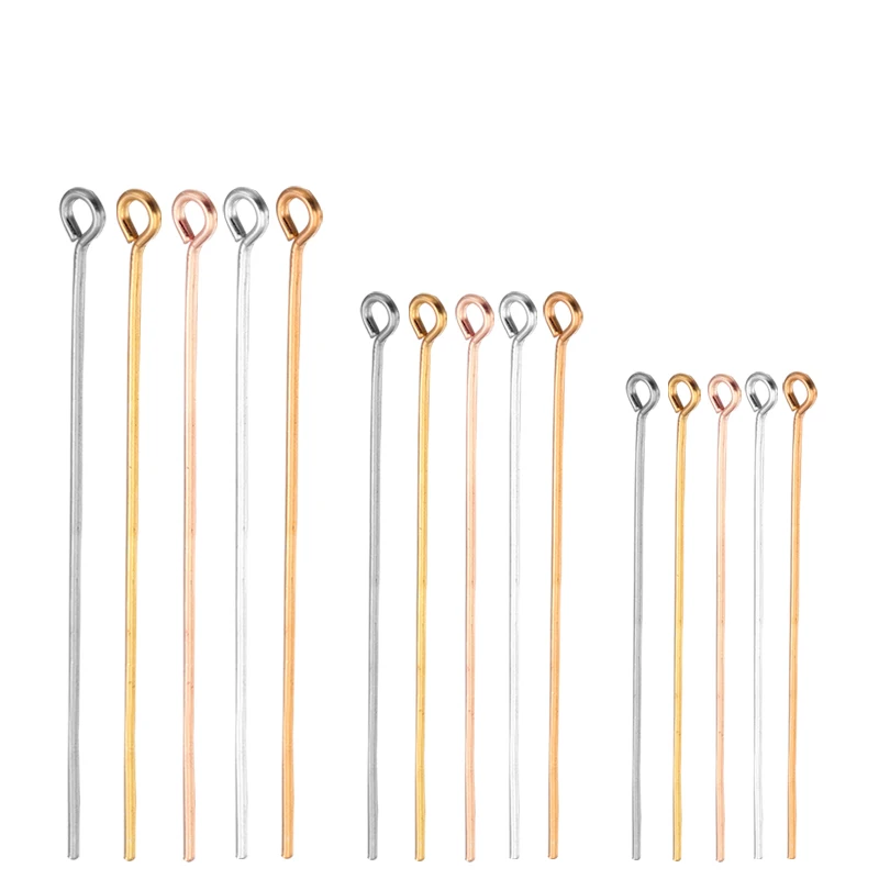 

100pcs/lot Iron 9-Character Needle 14-60mm Head Pins For DIY Earrings Tassel Jewelry Making Needle Pins Accessories Supplies