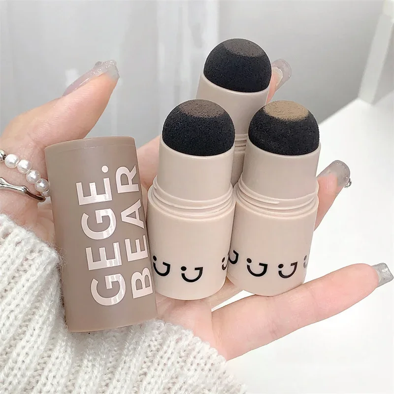 Palo de contorno de tinte para línea de cabello, pluma reparadora de línea de cabello resistente al agua, cobertura de borde de raíz de cabello, lápiz de relleno de cejas Natural, color gris y marrón
