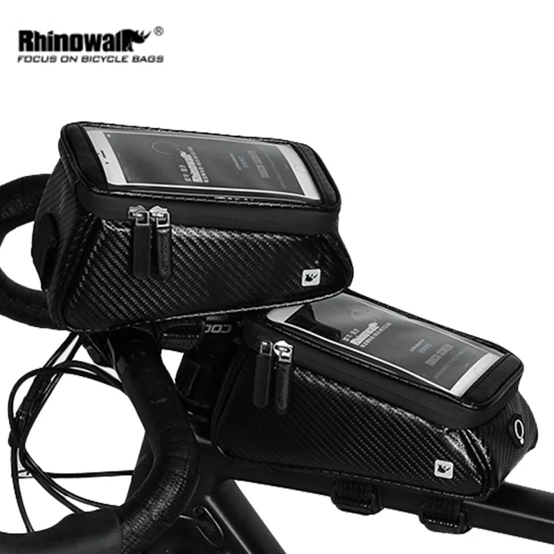 RHINOWALK Multi-function Bicycle Front Top Tube Bag Waterproof Touch Screen Cycling Front Frame Bags Handlebar Phone Case Bag