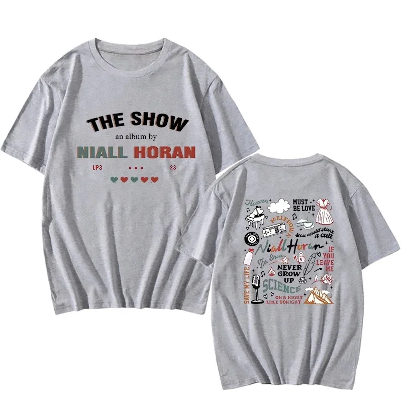 Niall Horan Merch THE SHOW LIVE ON Tour NIALL HORAN 2024 T-shirt Ladies Universal Street Cotton T-shirt Top Short Sleeve Clothes