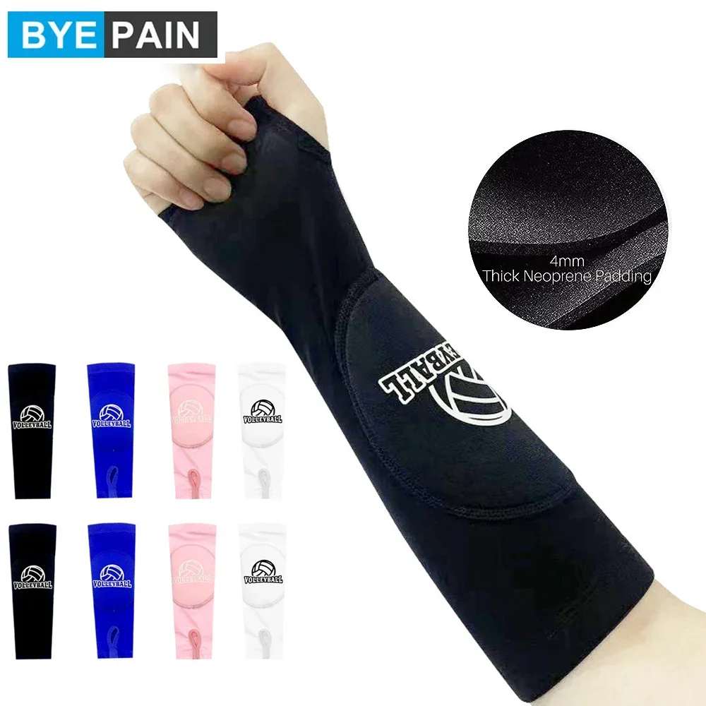 

1Pair Volleyball Arm Sleeves Passing Forearm Sleeves with Protection Pad and Thumbhole for Kids/Adults Protect Arms Sting