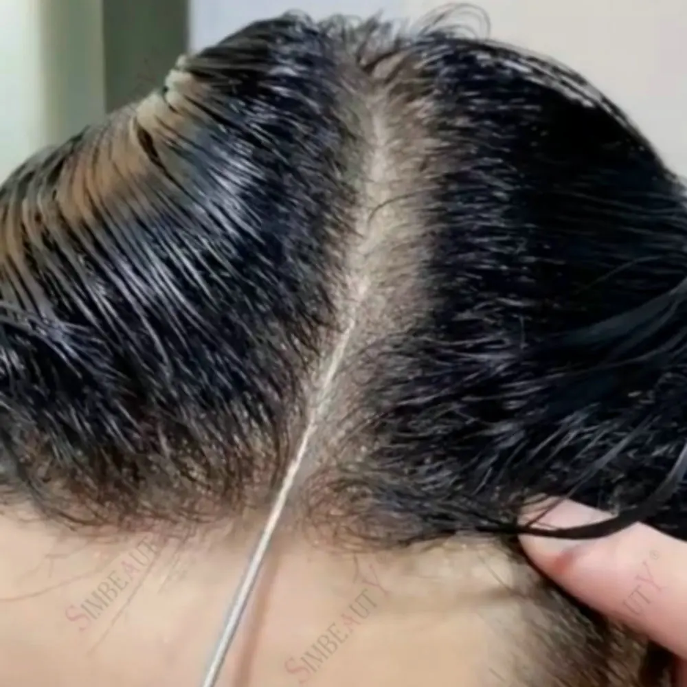 

Супер натуральная линия волос, ультратонкая кожа, 0,02 мм, плотность 90%, необнаружимый мужской парик Vloop, 1c, черный, коричневый, серый 210 # 100% человеческие волосы