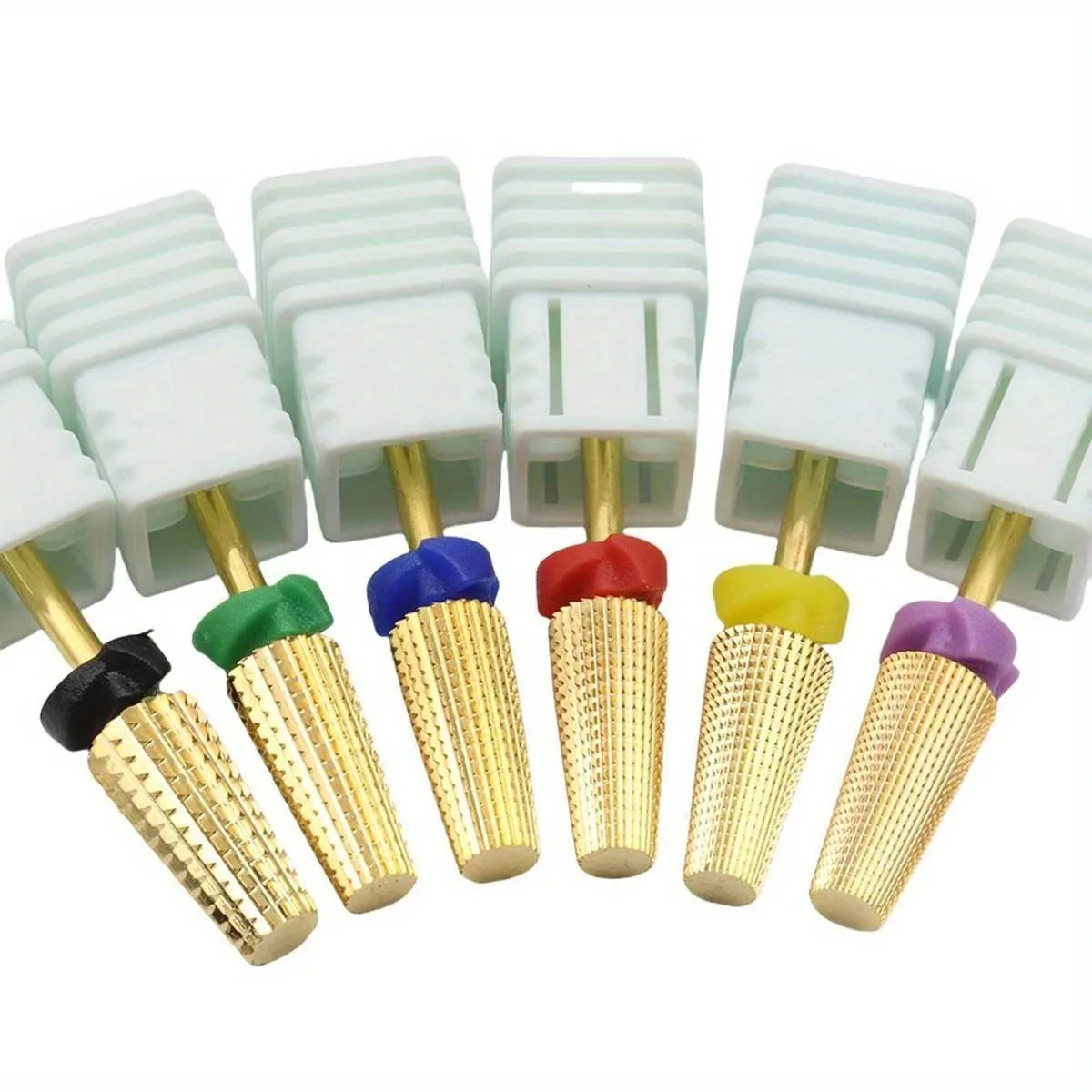 Professional 5 In 1 Golden Tungsten Steel Nail Milling Drill Bits Multi-Functional Carbide With High Hardness Manicure Tool Acce