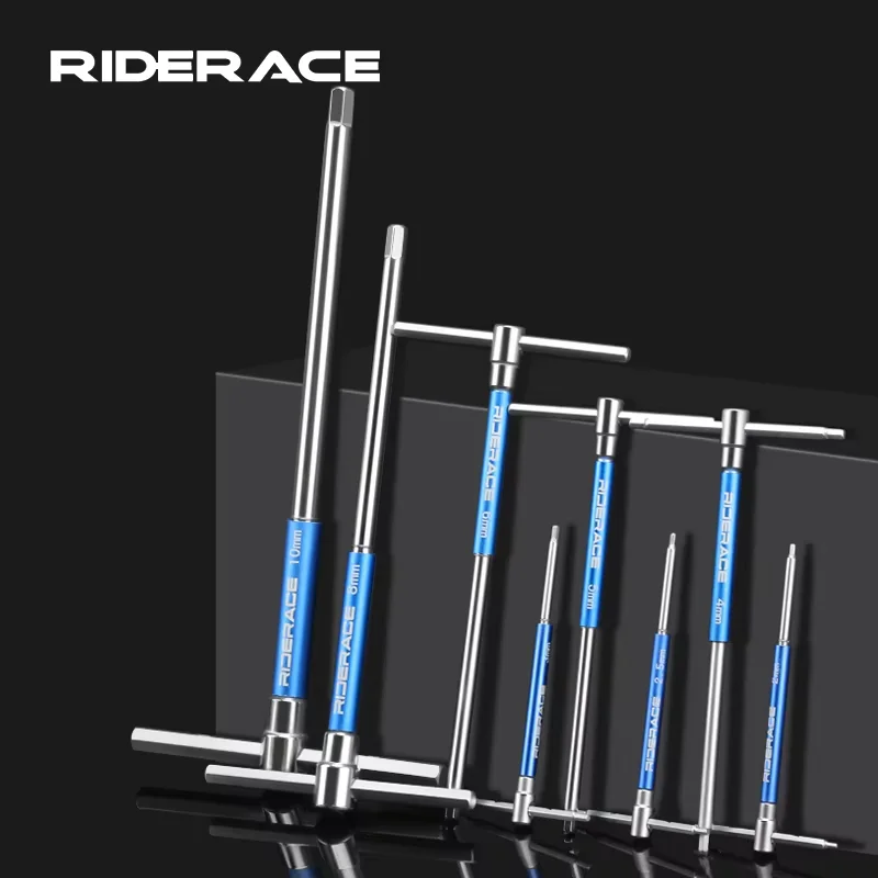 Professional Bicycle Allen Hex Key Wrench Lengthened T-shaped Wrench Hand Sturdy Durable Bike Repair Tool 2/2.5/3/4/5/6/8/10mm