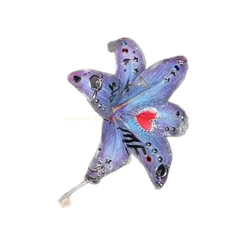 أنيقة شرابات سلسلة المفاتيح زهرة منمق لحقيبة الظهر المحفظة كيرينغ سحر #5