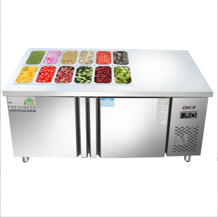 Factory Direct Selling Salad Bar Refrigerator Fruit Salad Refrigerated Display Cabinet