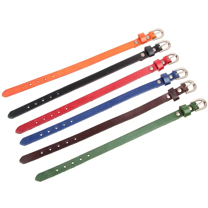 Leather Men Bracelet Simple Strap Belt Adjustable Bracelets Bangles Wrist Buckle Fashion Males Trendy Jewelry