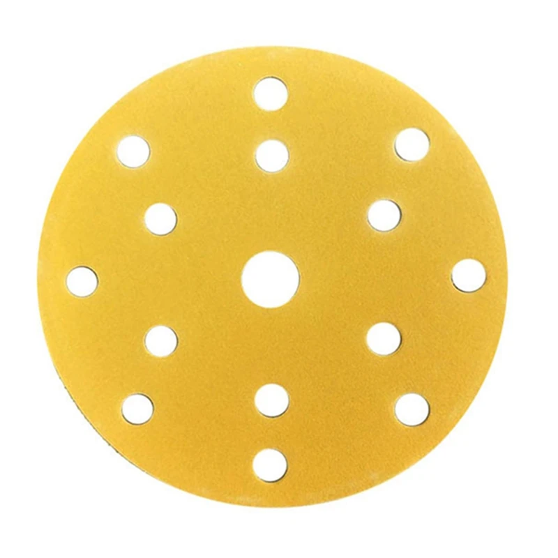 10PCS 6 Inch 15 Holes Hook And Loop Sanding Disc 150MM Sandpaper Wet & Dry 80 Grits For Car Wood Auto Polishing