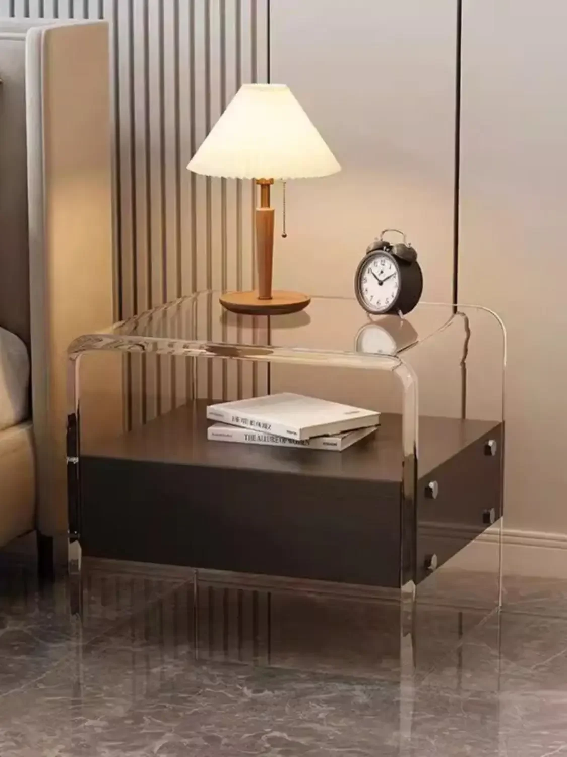 Mini table de chevet minimaliste personnalisable de style crémeux |   Nouvelle arrivee! Rangement de chevet compact