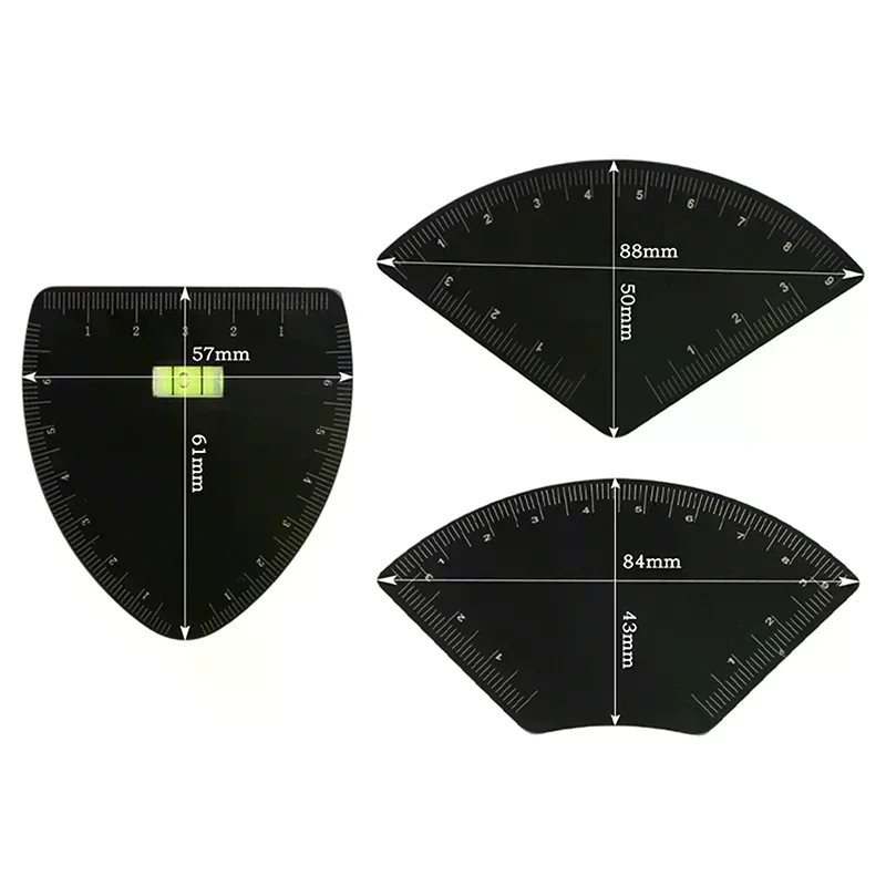 3 قطعة سبائك الألومنيوم رسم سريع الحاجب تصميم حاكم Microblading رسم الخرائط أداة تشكيل تجميل دائم رسم دليل حاكم #6