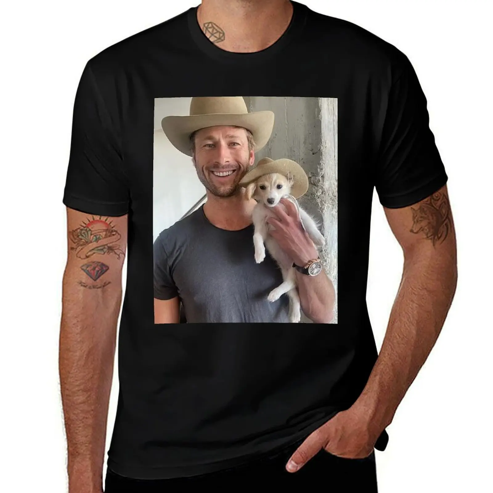 

glen powell cuteness T-Shirt Big and Tall Casual T-Shirt