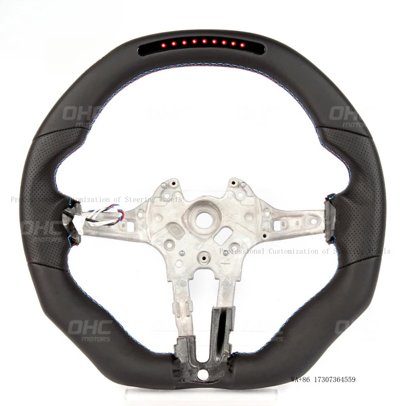 Suitable for BMW M2 M3 M4 F30 M Sport Intelligent Nine-Light Leather Car Steering Wheel Customization