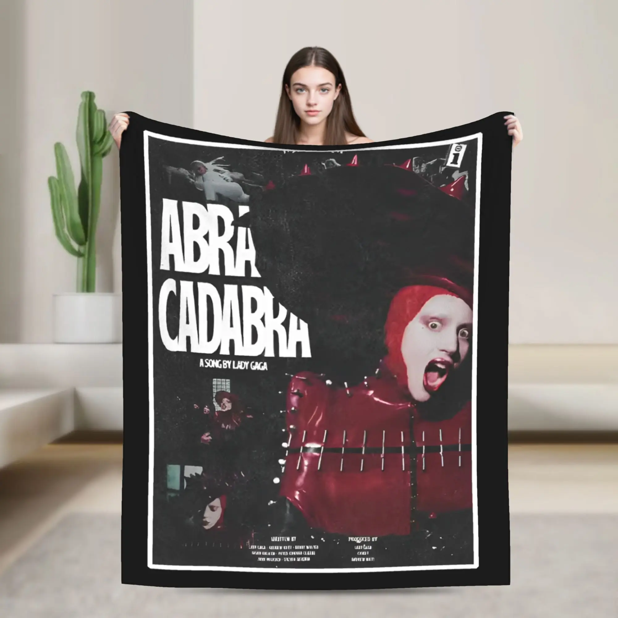 

Lady Gaga Mayhem New Album Blanket Flannel Textile Decor Multi-function Lightweight Thin Throw Blanket for Bedding Travel Quilt