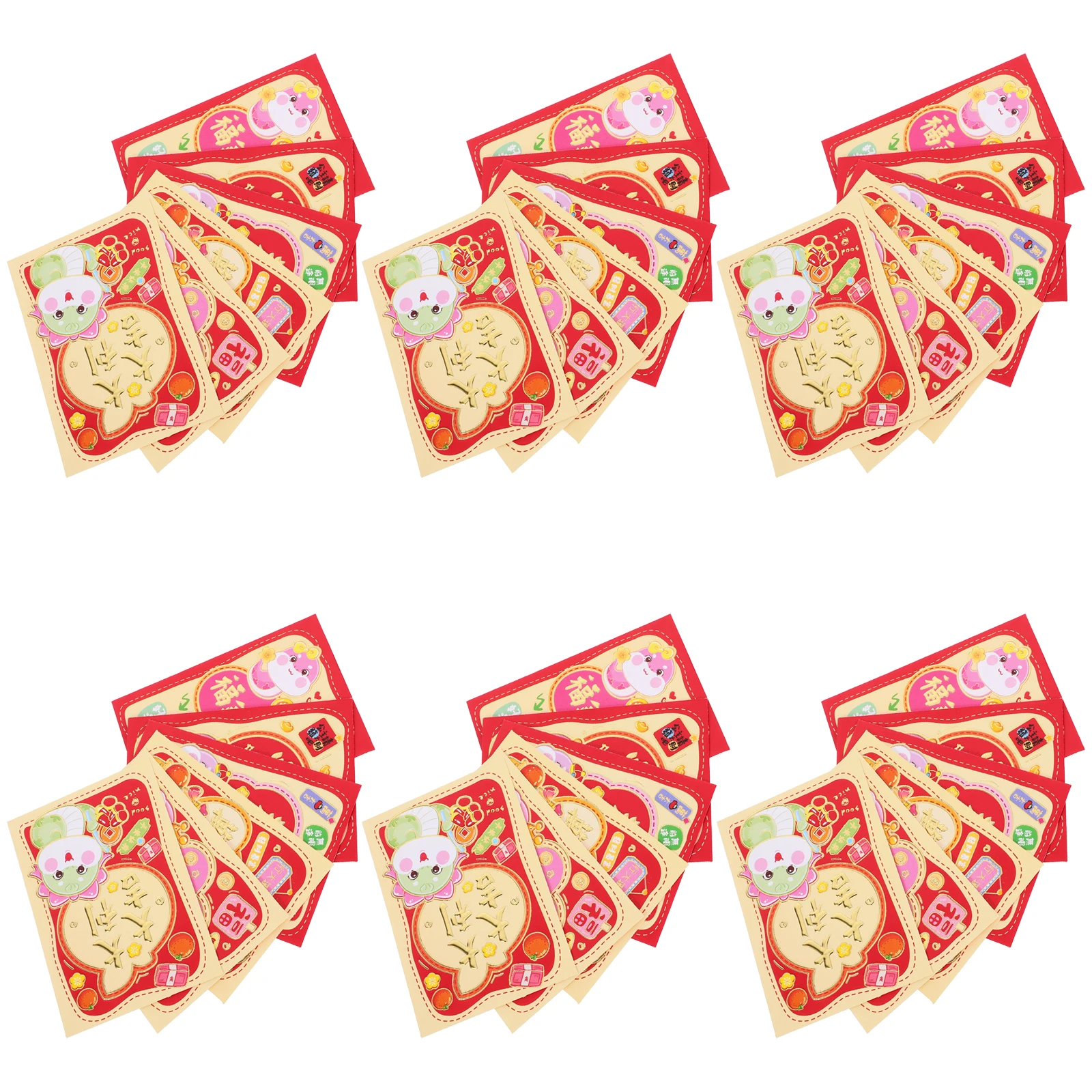 

36pcs Cartoon Red Envelopes Snake Design Chinese New Year Lucky Money Envelopes Paper Small Gifts Holder Festive Celebrations