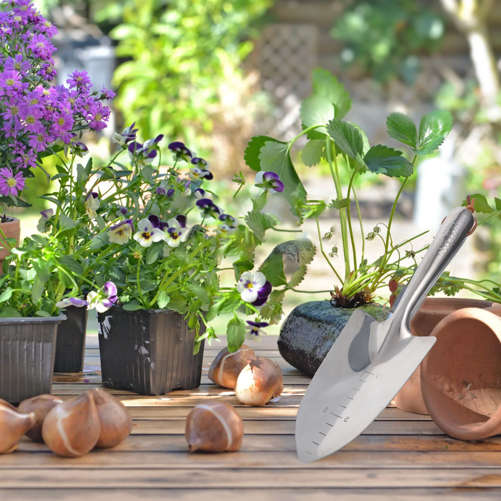 

Stainless Steel Garden With Scale Durable Weed Puller Ergonomic Handle For Planting Digging Yard Tool Shovel Garden Tool Digging