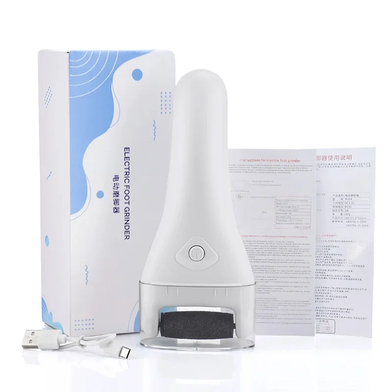 ملف قدم كهربائي احترافي قابل لإعادة الشحن ، جهاز تنظيف الجلد الصلب ، مزيل الكالس ، أدوات العناية بالأقدام ، مطحنة باديكير