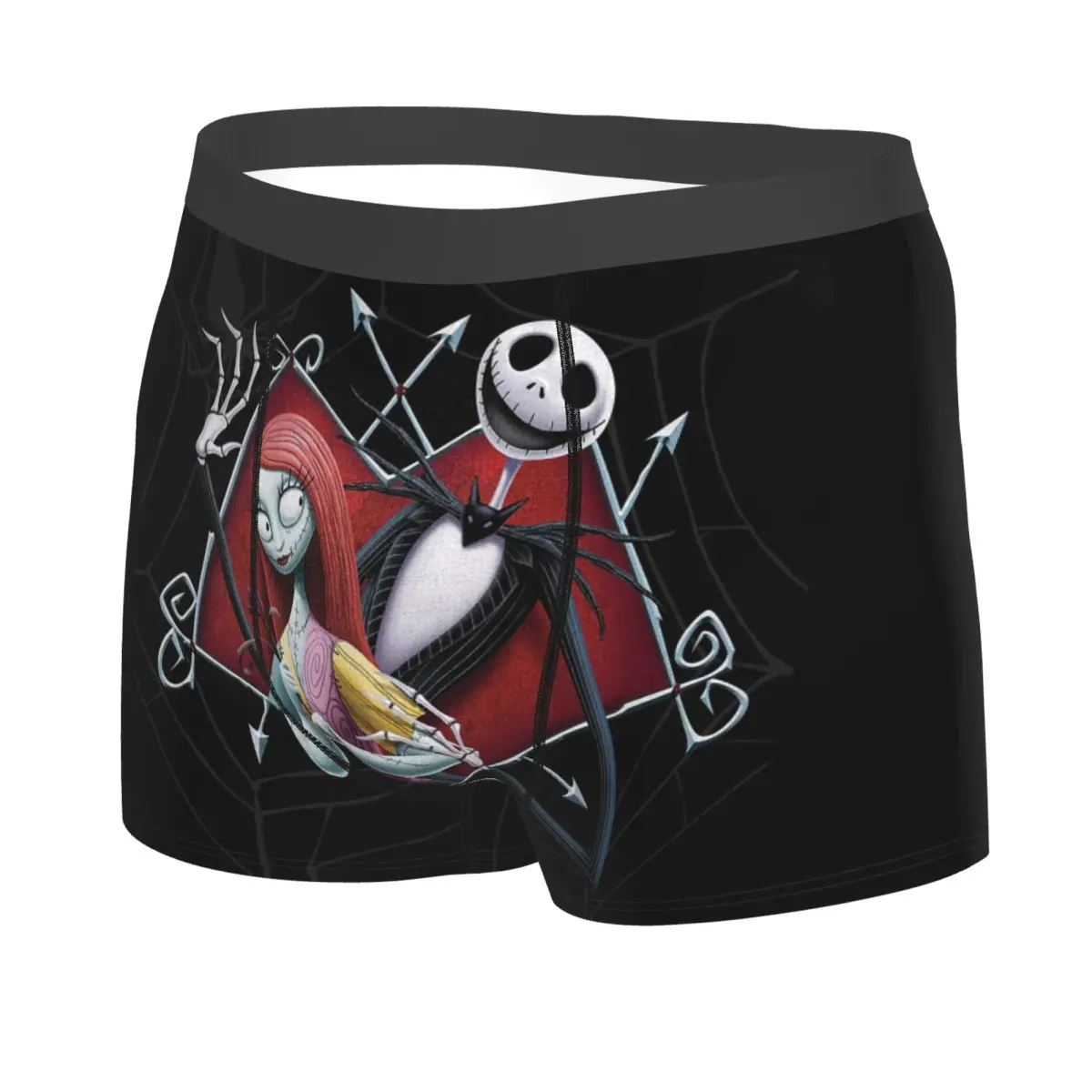 مخصص هالوين الجمجمة جاك سالي الملاكمين السراويل الرجال تيم بيرتون عيد الميلاد فيلم الرعب ملخصات الملابس الداخلية الأزياء السروال