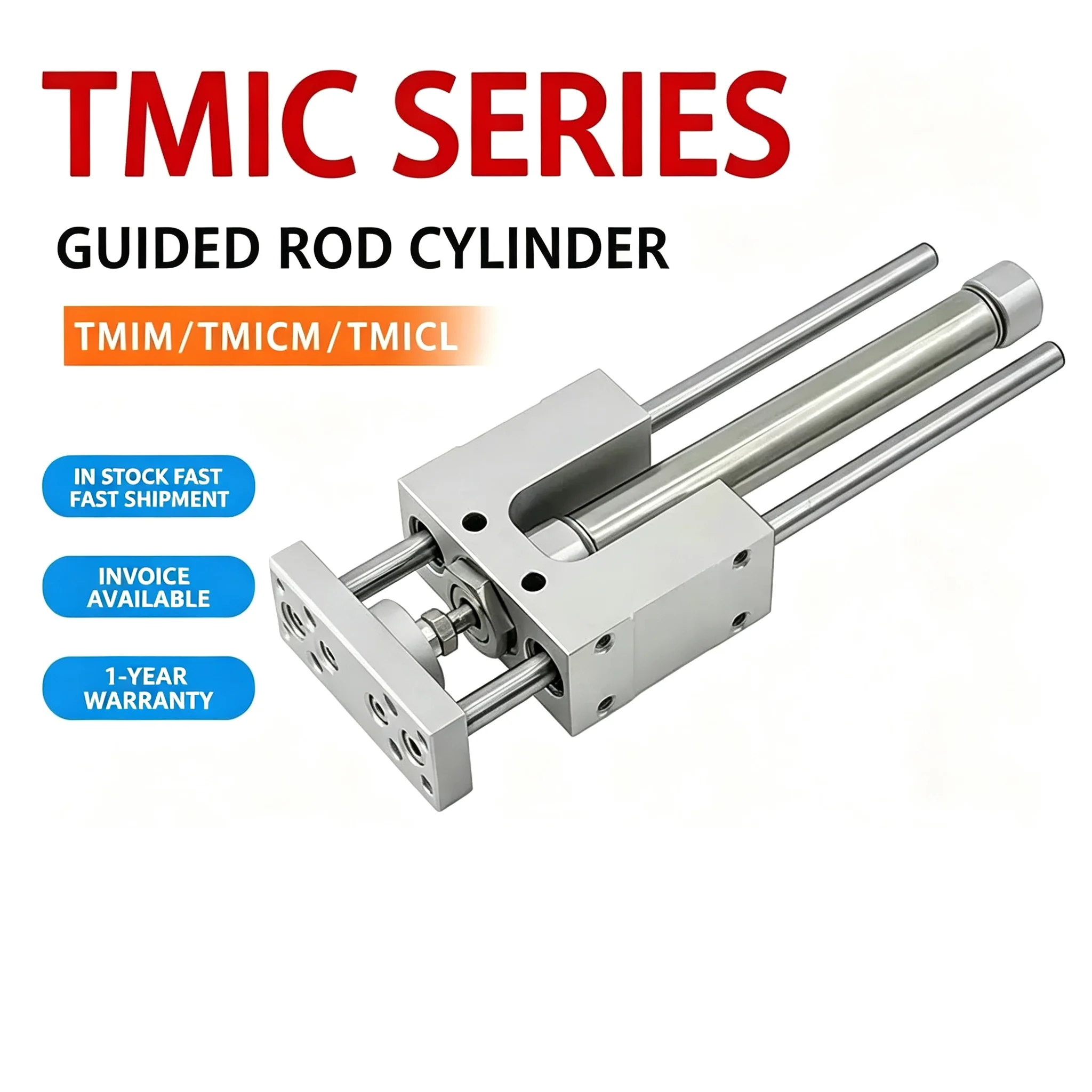 Cylinder TMIM TMIL TMICM TMICL Bore 12/16/20/25mm TMI TMIC With Double Rod Guide Frame Pneumatic Air