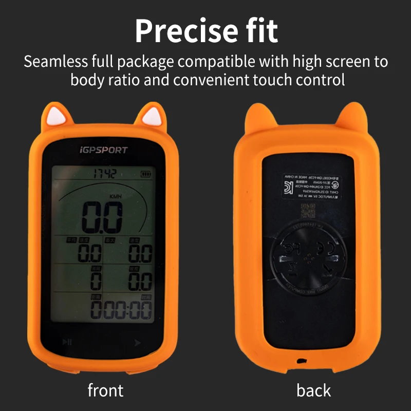 غطاء حماية من السيليكون لـ IGPSPORT BSC100Max لحماية الكمبيوتر للدراجة GPS مع فيلم شاشة #4