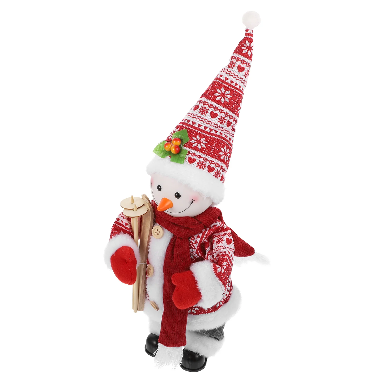

1pc Car Rocking Snowman Ornament Christmas Decor Wooden Musical Globe Xmas Gift Party Holiday Decoration Home