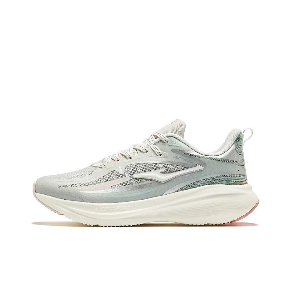 エルケ製、快適で通気性に優れたクッション性、耐久性に優れたローカットランニングシューズ、女性用、白と緑、12122403486-006。