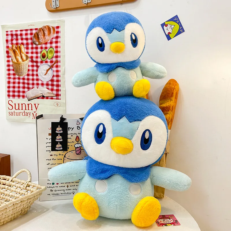 Big Size Kawaii Bogaman Plush Toy Pokémon Penguin Stuffed Anime Doll Very Soft Cuddly Plushie Birthday Gifts For Fans