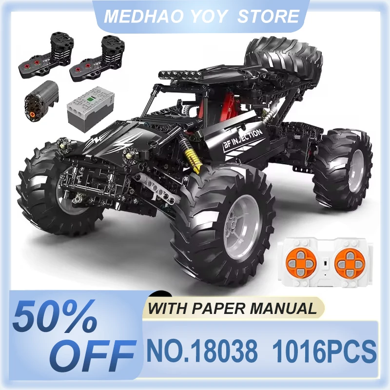 Mould King 18038 Technical Car Building Block Remote Control Bigfoot Climbing Car Toys Assembly Bricks Sets Kids Christmas Gifts