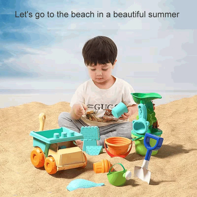 Summer Beach Toys for Kids Soft Silicone Sandbox Set Beach Game Toy for Send Children Beach Play Sand Water Play Tools