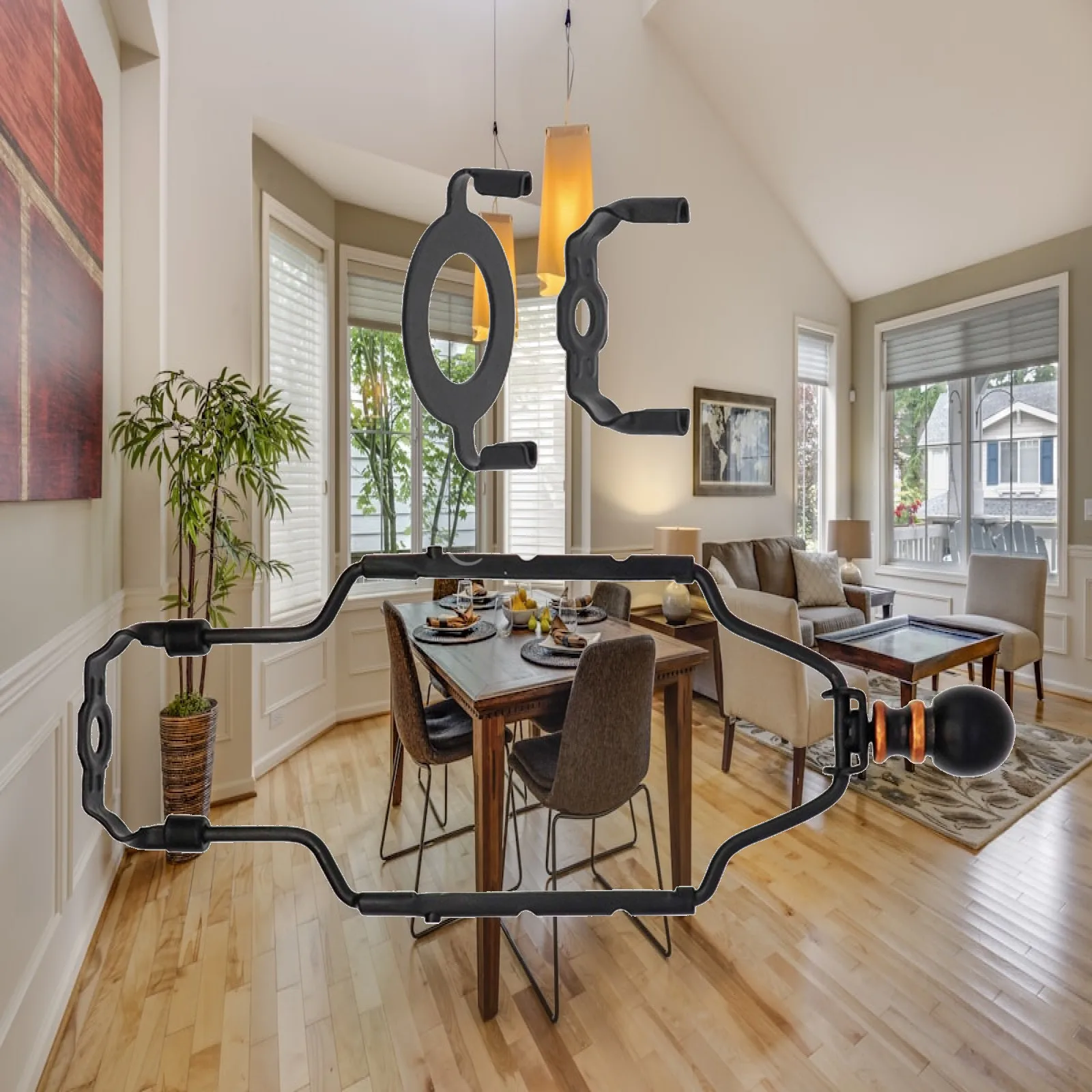 Lamp Harp Set with Bullhorn Bracket Metal Lampshade Support for DIY Lighting and Home Decor