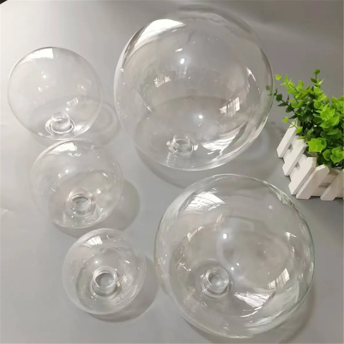 Bola de cristal transparente con apertura de 2cm para lámpara colgante, globo, rosca de 2,2 cm, cubierta de pantalla de cristal G9 para lámpara colgante