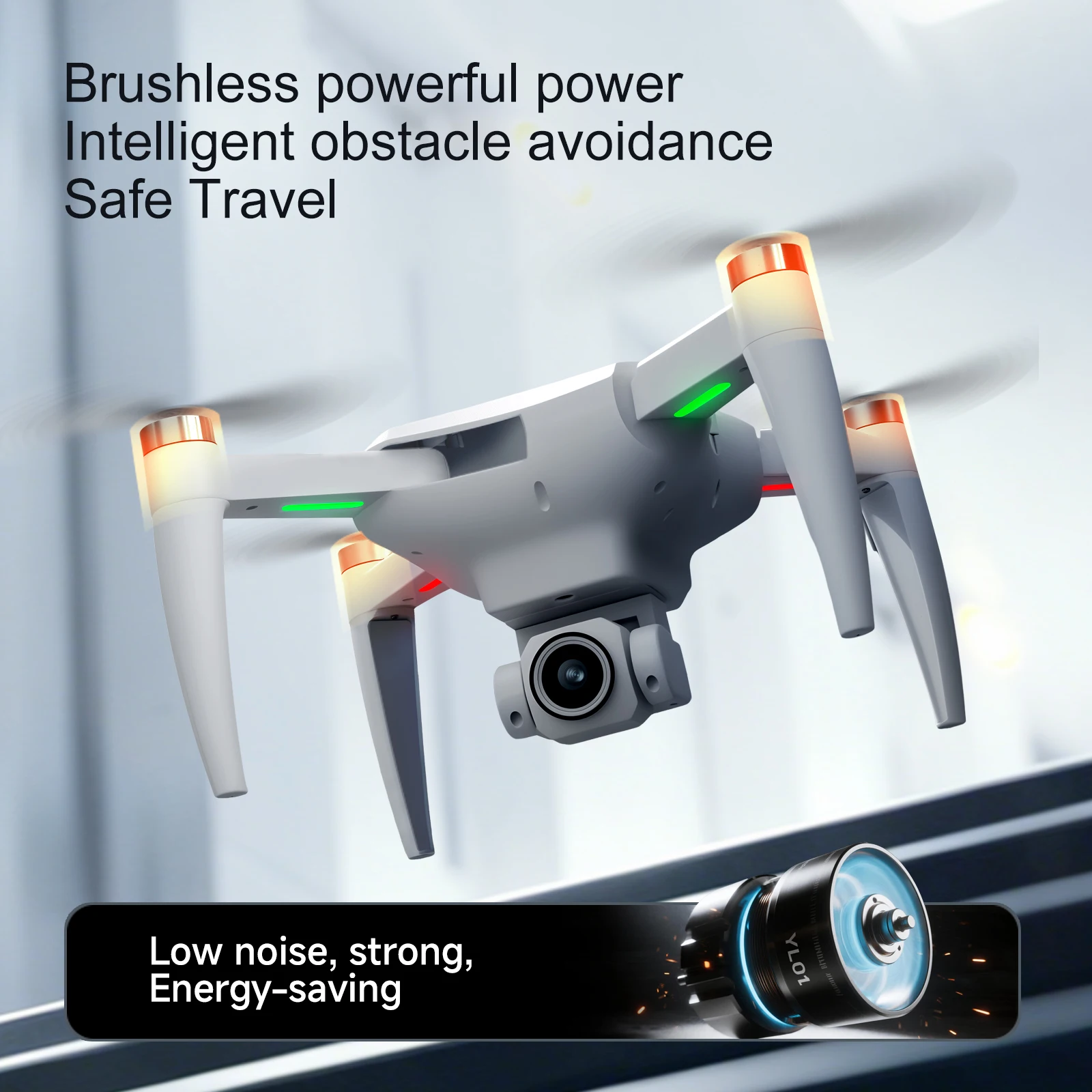 

2026 Brushless 1click emergency stop 360 ° obstacle avoidance optical flow visual hovering beauty filter drones and accessories