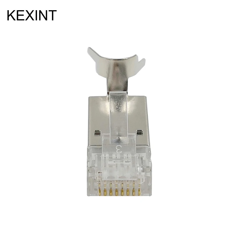 Kexint vergoldete Metalls child Stecker utp rj45 8 p8c cat6a cat7 ftp ez Stecker