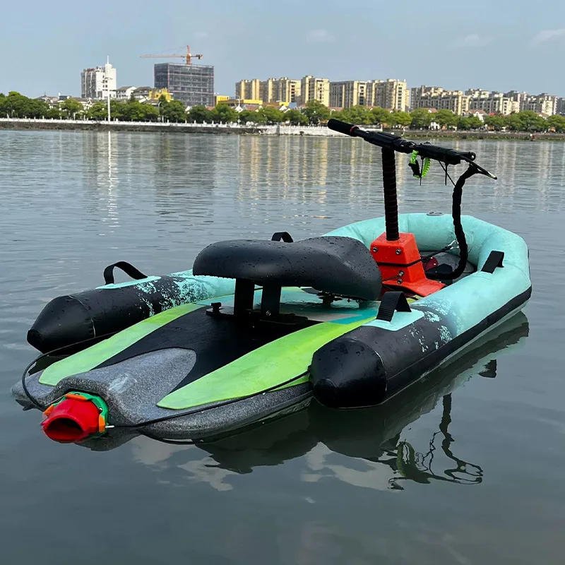 Factory direct supply seated electric power surfboard,spot wholesale water floating board inflatable boat can be customized logo