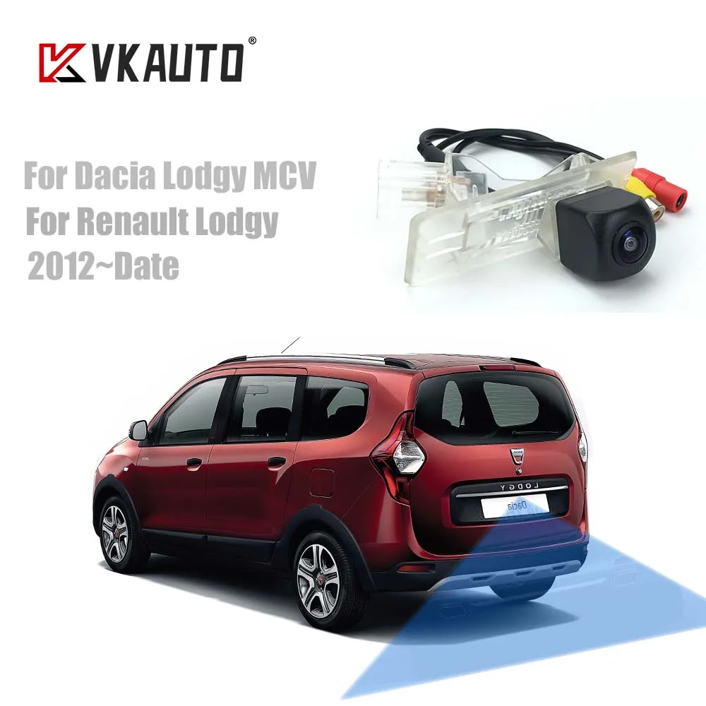 VKAUTO Rear View Camera For Dacia Lodgy/For Renault Lodgy MCV 2012~2022 CCD HD Reversing Backup Parking Camera Night Vision