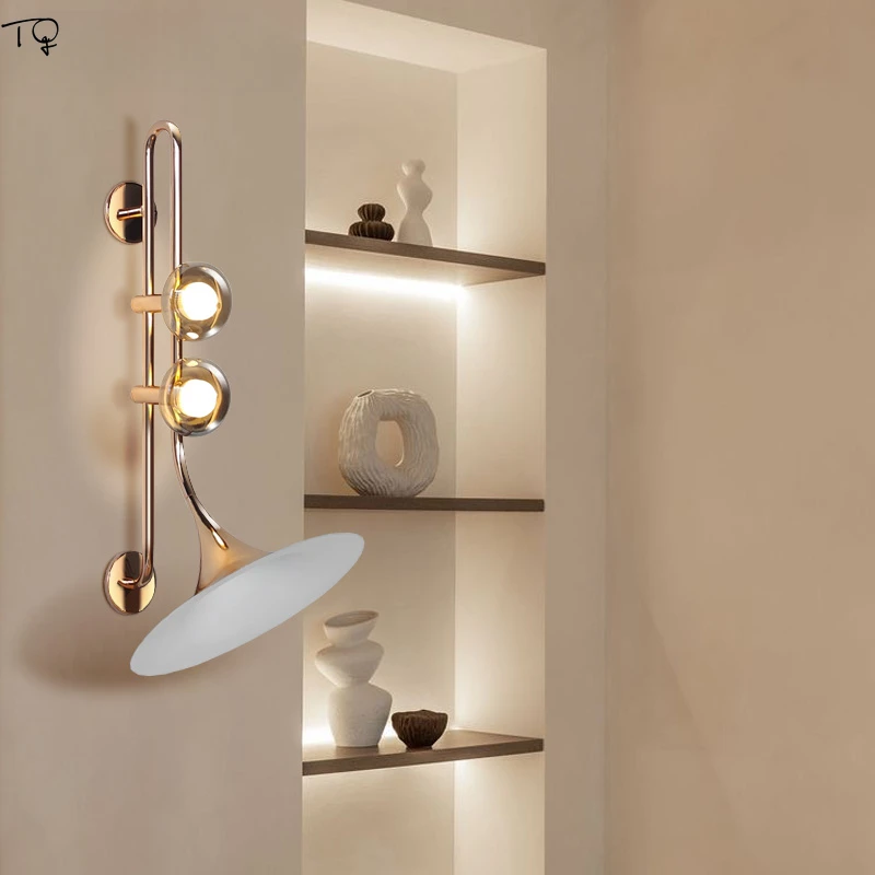 مصمم الكلاسيكية خمر الساكسفون الجاز الجدار مصباح مطعم الممر حائط الخلفية شنت استوديو صالون مقهى غرفة المعيشة بار #5