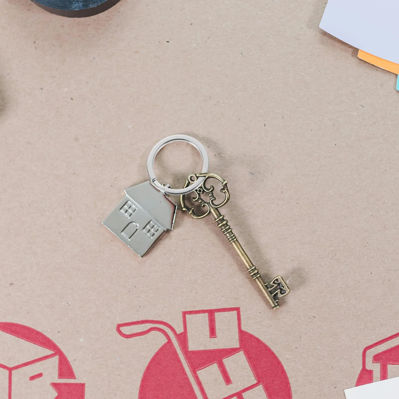 

40pcs Key Ring Metal Split Rings Heavy Duty Flat Chain Circle Holder Small Connector Craft Hardware Jewelry Accessory