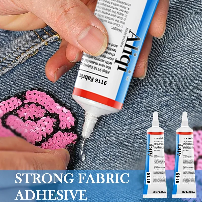 15/60ml Strong Fabric Glue Transparent Quick Dry Fabric Patching Glue Multipurpose Waterproof Fabric Sewing Glue Repair Tool