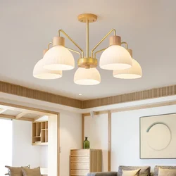 Nordic Living Room Ceiling Chandelier Home Decoration LED Chandelier Dining Room Study Log Ceiling Lamp Luxury Bedroom Lighting