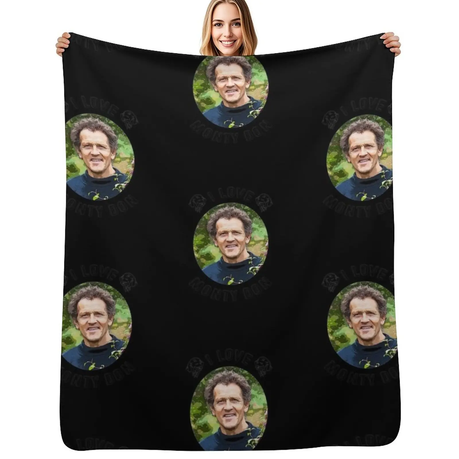 Плед I Love Monty Don Essential TShirt1775, уютный плед из микрофибры для дома и спальни