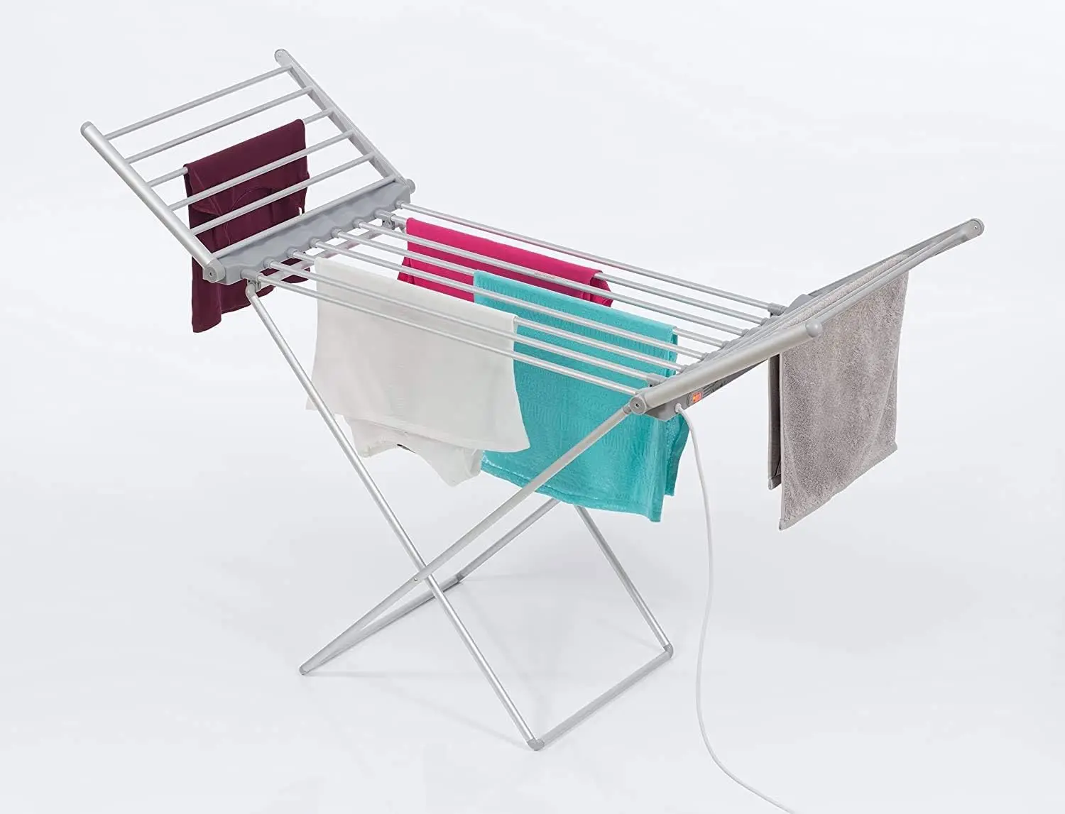 Picture 7: Highlands Electric Heated Clo Wet Laundry Drying Horse Rack, Silver