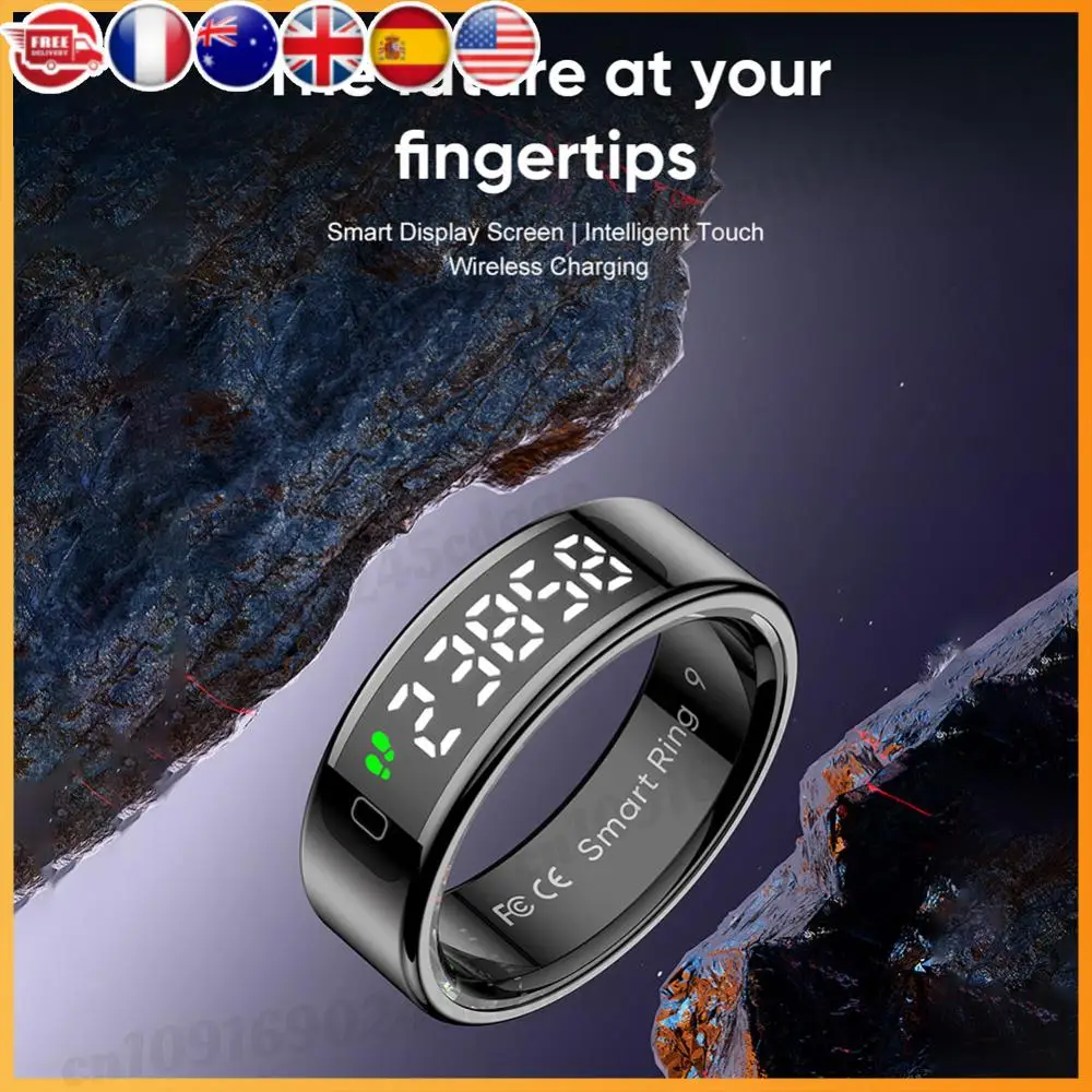 

Смарт-кольцо R11 с экраном дисплея и сенсорным монитором для фитнеса и сна, беспроводная зарядка, Smartring, 5 АТМ, водонепроницаемость для мужчин и женщин