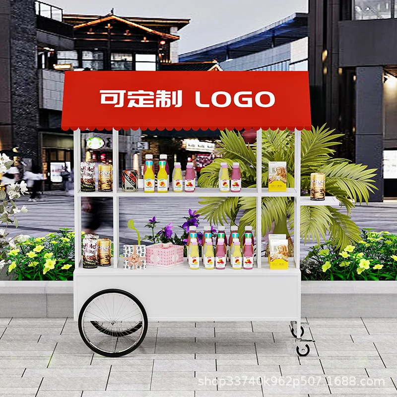 السوق المتنقلة تعويم مبيعات السيارات التجارية شارع وجبة خفيفة سيارة السوق الليلي كشك الحديد الفن تعزيز رف عرض الحدث