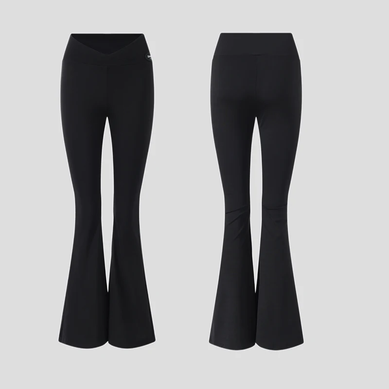 

2025 New Latin Dance Pants For Women Black Modern Dance Bell Bottom Trousers Chacha Rumba Tango Female Latin Costumes DW224