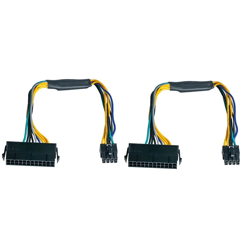 2 шт., адаптер питания с 24 Pin на 8 Pin ATX для DELL Optiplex 3020 7020 9020 Precision T1700 H61/H81/Q77/Q87/B75