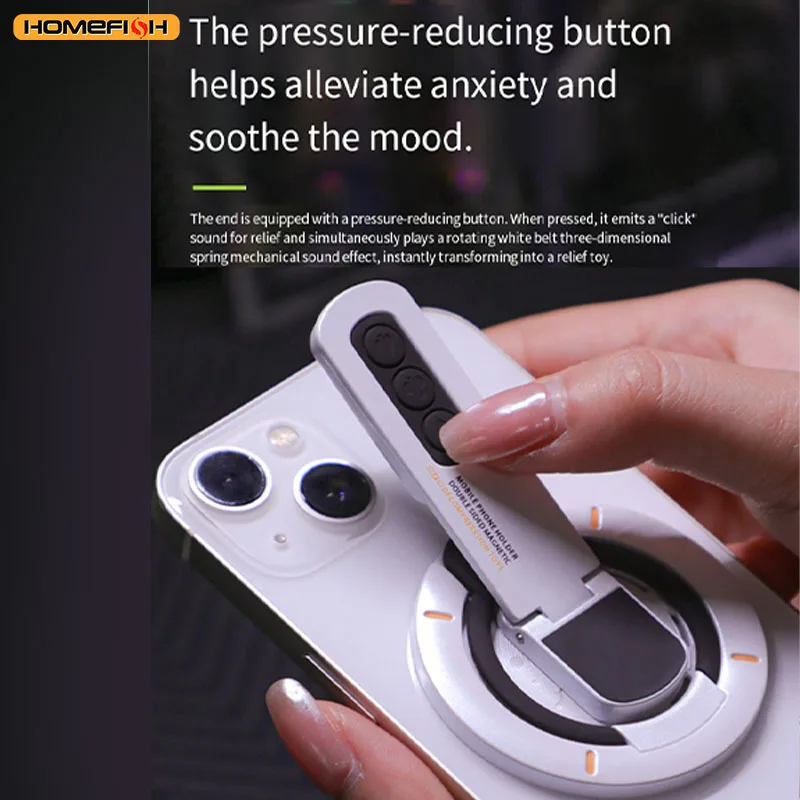 Suporte de Anel Magnético Multifuncional Dupla Face Giratório para Celular - Suporte Portátil para iPhone
