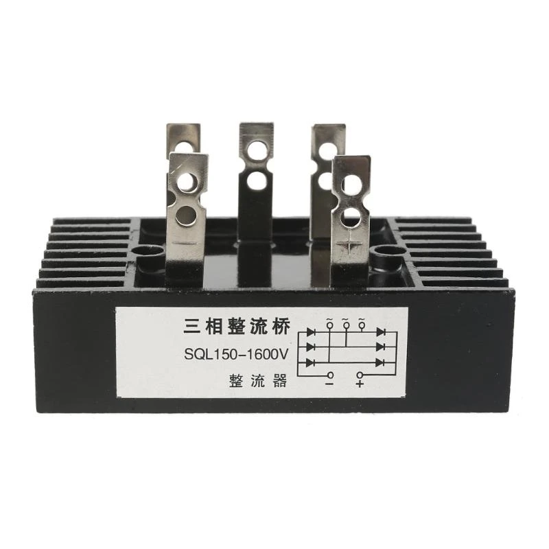 652F MDQ 5-terminal Black Three Phase  Diode Bridge Rectifier 150A High Power 1000-1600V Bridge Rectifier Module Board
