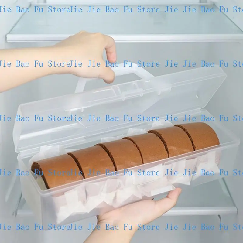 

652F Convenient Roll Storage Case Stable Roll Cake Protective Storage Box with Freshness Seal for Home Use