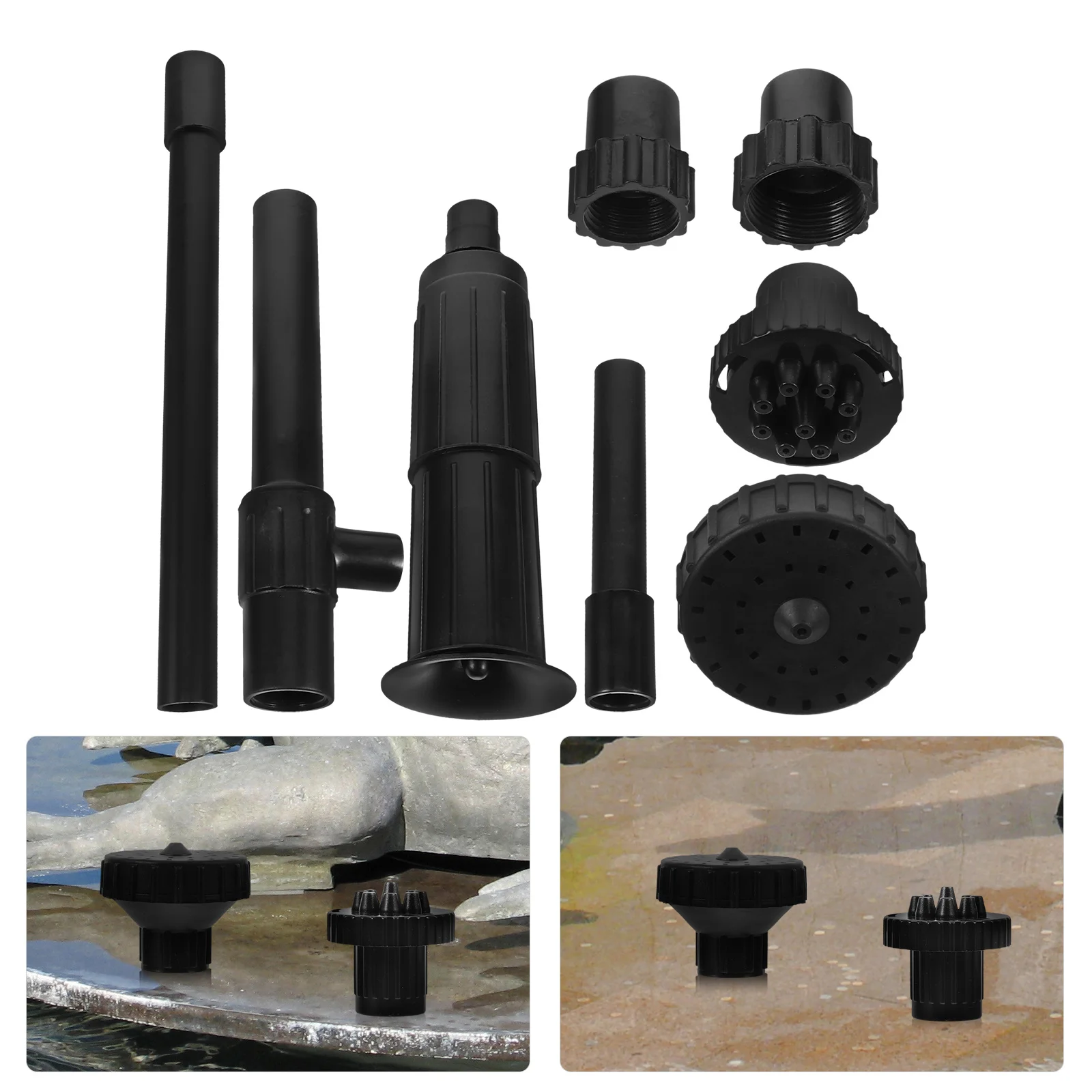 

1Set Water Fountain Nozzle Adjustable Flow Outdoor Pond Sprinkler Head Mesmerizing Display Long-Lasting Material