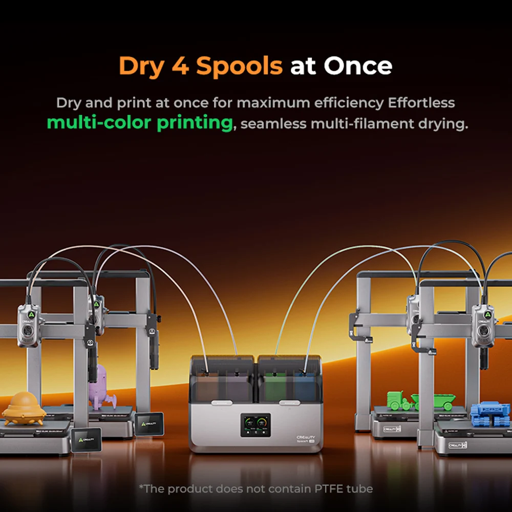 مجفف خيوط Creality Space Pi X4 غرف تسخين مستقلة مزدوجة إزالة الرطوبة النشطة FDM صندوق مجفف خيوط الطابعة ثلاثية الأبعاد #5